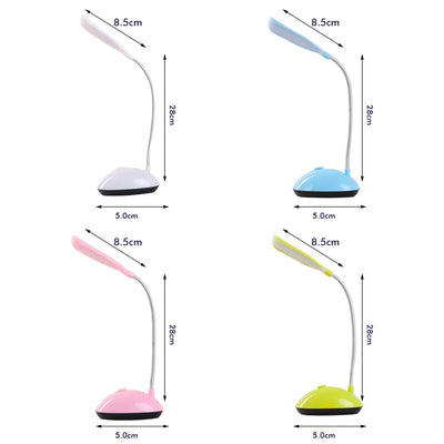 Battery Operated LED Reading Night Lamp Flexible Table Light Foldable Switch Desk Working Study Light For Kids Student Office