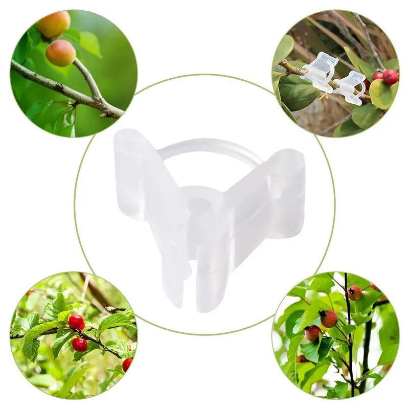 100PCS Plant Grafting Clips Mini Plastic Vegetable Fruits Plant Vine Bind Clamps Fruits Seeding Supports Connector Fixing Clips