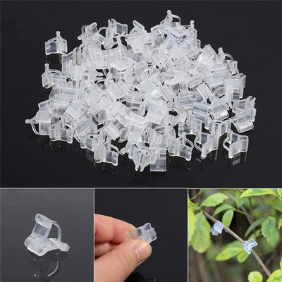 100PCS Plant Grafting Clips Mini Plastic Vegetable Fruits Plant Vine Bind Clamps Fruits Seeding Supports Connector Fixing Clips