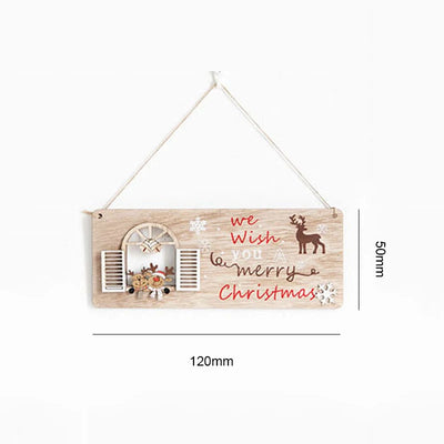 Christmas Decor Home Wooden Signs Family Wood Wall Plaque Wood Art Home Decor for Friendship Wooden Pendant Home Wall Decoration