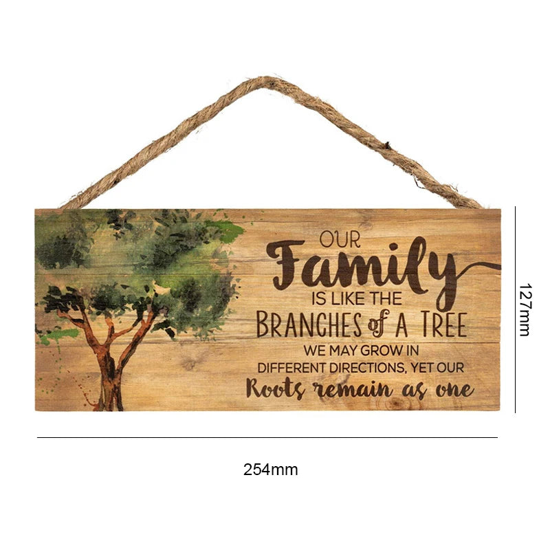 Christmas Decor Home Wooden Signs Family Wood Wall Plaque Wood Art Home Decor for Friendship Wooden Pendant Home Wall Decoration