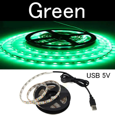 LED Strip 50CM 1M 2M 3M 4M 5M USB DC 5V Flexible SMD 2835 Light Lamp Mini 3Key 24Key Desk Decor Screen TV Background Lighting