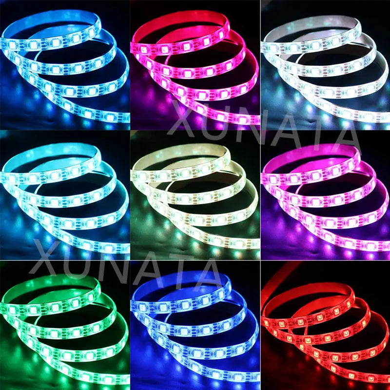 5V USB LED Strip RGB Light 5050 24key / 44key Remote Control Kit USB Power Waterproof Flexible Led Tape Adhesive TV Backlights