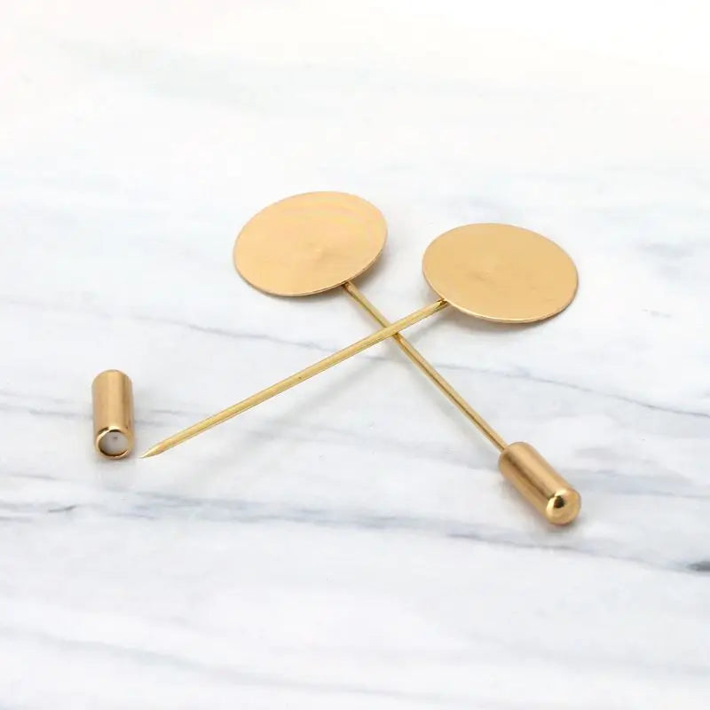 10Pcs Round Tray Lapel Stick Brooch Pin Suit Hat Scarf Badge DIY Costume Party Wedding Casual Decoration Gift Jewelry  Making