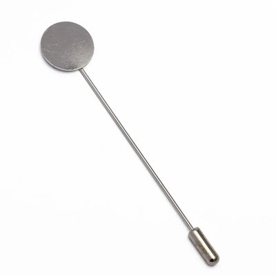 10pcs 10 15mm Silver Tone Round Blank Brooch Bases Tray Lapel Stick Brooch Safety Pin Needle for DIY Costume Jewelry Accessories