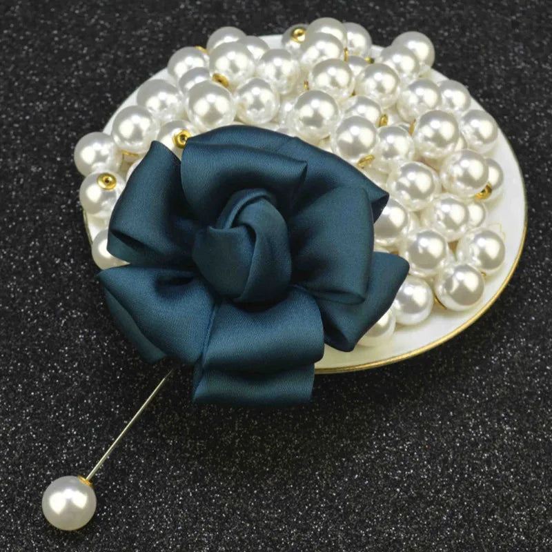 10pcs Copper Round Tray Pearl Safety Pin Stick Blank Brooch for Men Women Suit Tie Hat Scarf Badge DIY  Jewelry Accessories