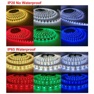 LED Strip Light 12V 5M 300 Leds SMD 3528 2835 Diode Tape RGB&Single Colors High Quality LED Ribbon Flexible Lights free shipping