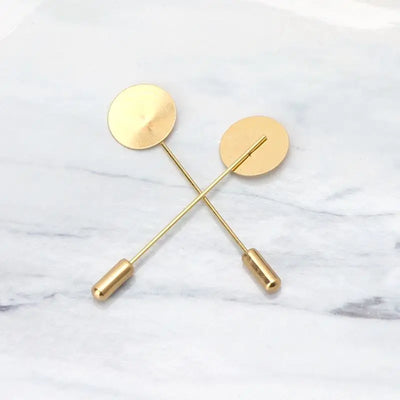 10Pcs Round Tray Lapel Stick Brooch Pin Suit Hat Scarf Badge DIY Costume Party Wedding Casual Decoration Gift Jewelry  Making