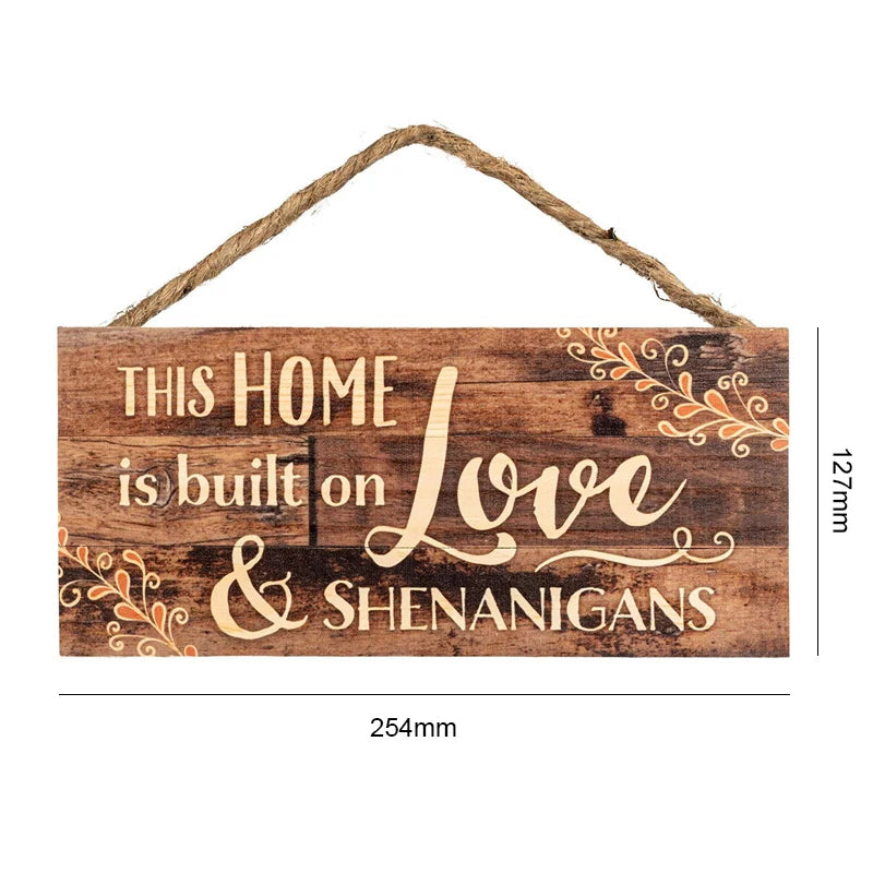 Christmas Decor Home Wooden Signs Family Wood Wall Plaque Wood Art Home Decor for Friendship Wooden Pendant Home Wall Decoration