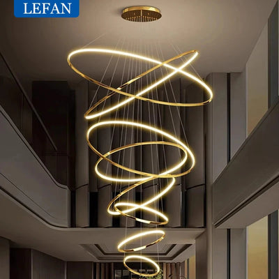 Modern decor led forstaircase Chandeliers lights for living room hanging light indoor pendant light lamps lighting