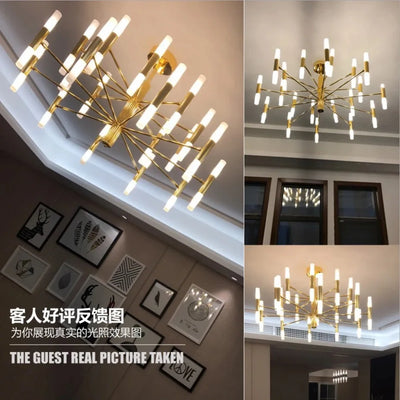 Modern LIving Room Chandeliers Nordic Hanging Lighting Lustre Fixtures Luminaire Dining Room Industrial Restaurant Pendant Lamps