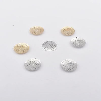 50PCS/lot 14-25mm Pinhole round tray brooch tray DIY handmade jewelry accessories For Diy Brooches Making Findings