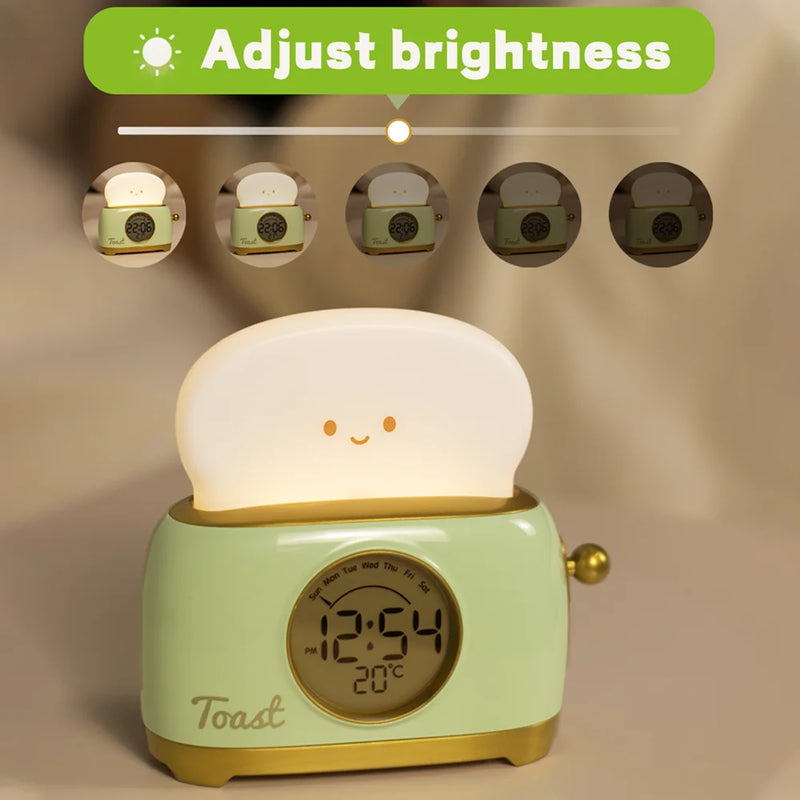 Kid Alarm Clock LED Night Light Digital Clock Children&