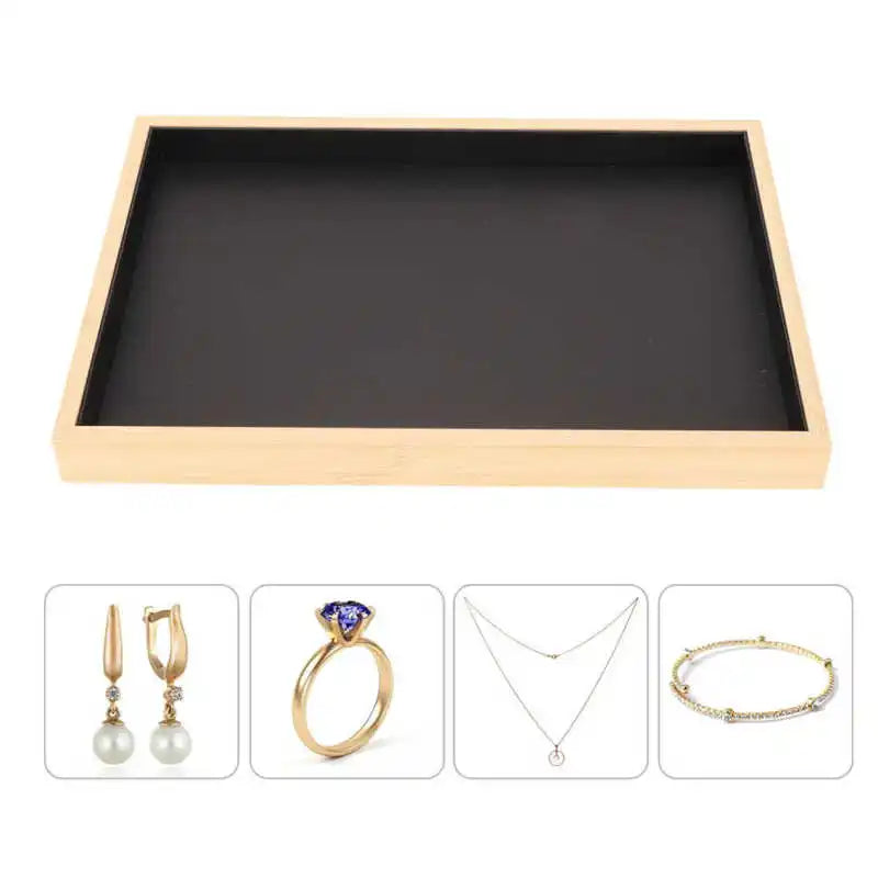 Flat Jewelry Tray Stackable Jewelry Tray for Earring Necklace Bracelet Brooche Pins Watch Storage Display 35.5*24.5*3cm