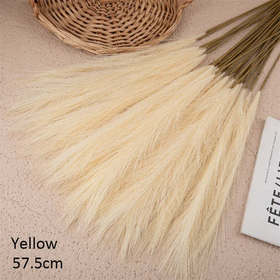 10Pcs Artificial Flower Pampas Grass Fake Plant Reed Wedding Decoration Flowers Blue Pampas Bouquet Boho Decor Home Accessories