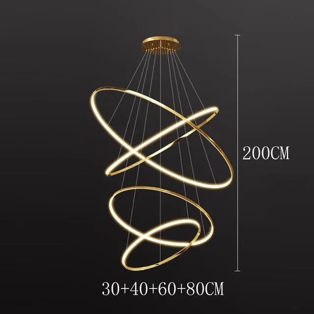 Modern decor led forstaircase Chandeliers lights for living room hanging light indoor pendant light lamps lighting