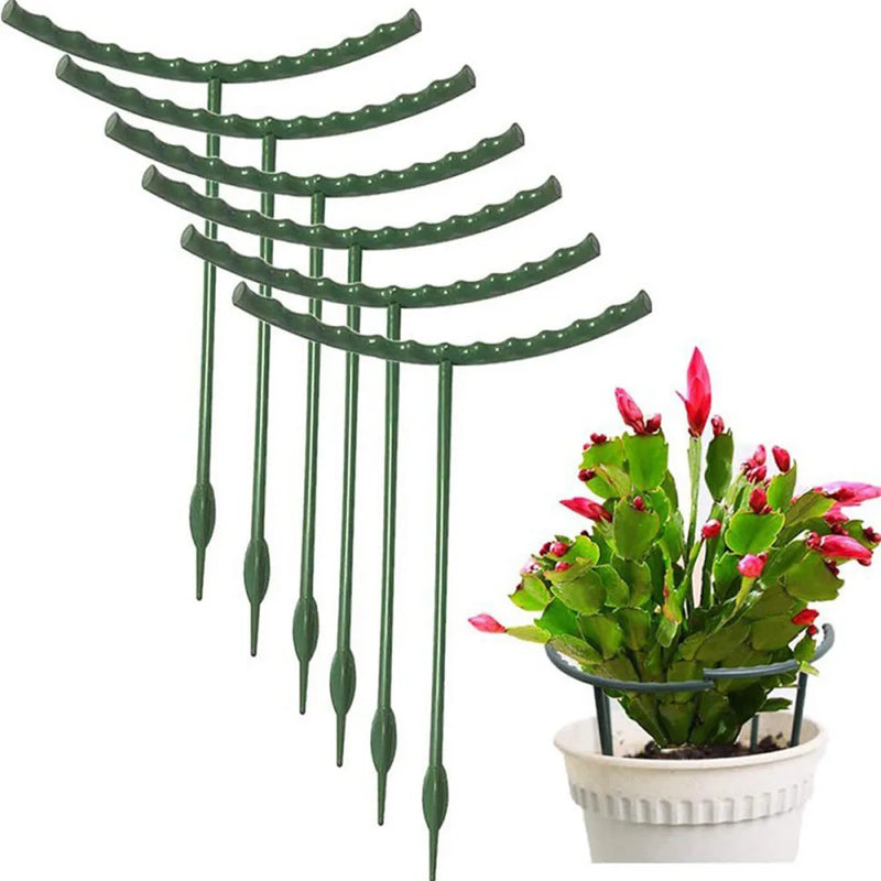 Plastic Plant Support Pile Garden Semi-circular Support Frame Ring Balcony Planting Rack Flower Cage Holder Gardening Stand