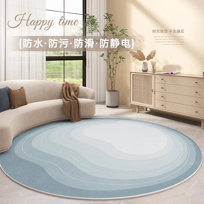 Minimalist Round Living Room Decoration Carpet Children's Room Non-slip Rug Modern Luxury Rugs for Bedroom Home Thickened Mat