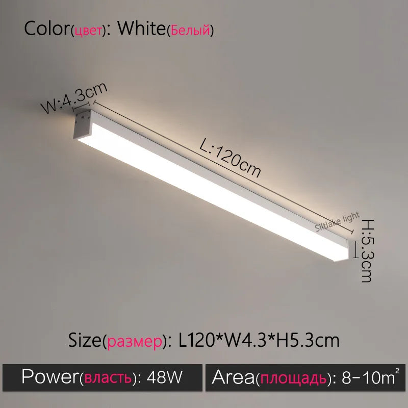 Balcony ceiling lamp long strip aisle LED lamp bedroom dining room  island kitchen decorative light living room ceiling lamp