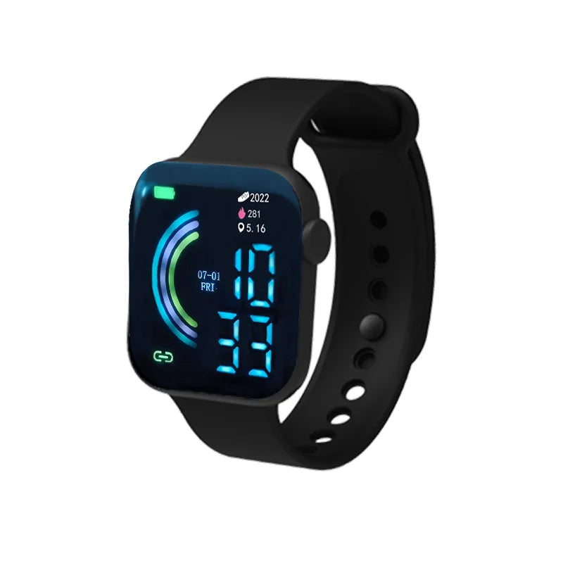 2024 Child Smart  Watch Ultra Light LED Digital Watch for Kids Boy Girl Sports Silicone Wristband Electronic Clock Digital