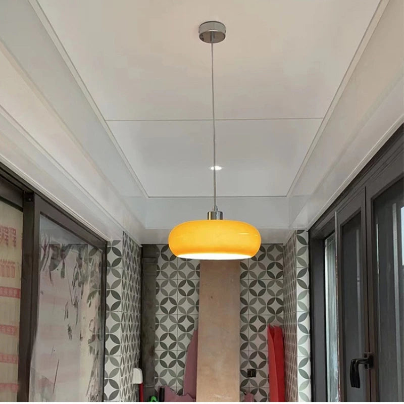 Modern LED Milk White Ceiling Chandeliers Glass Porch Living Dining Room Pendent Lamp Home Decor Hanging Light Luster Fixtures