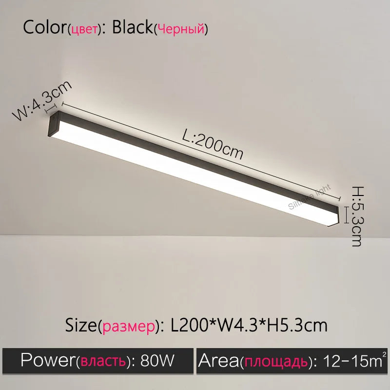 Balcony ceiling lamp long strip aisle LED lamp bedroom dining room  island kitchen decorative light living room ceiling lamp