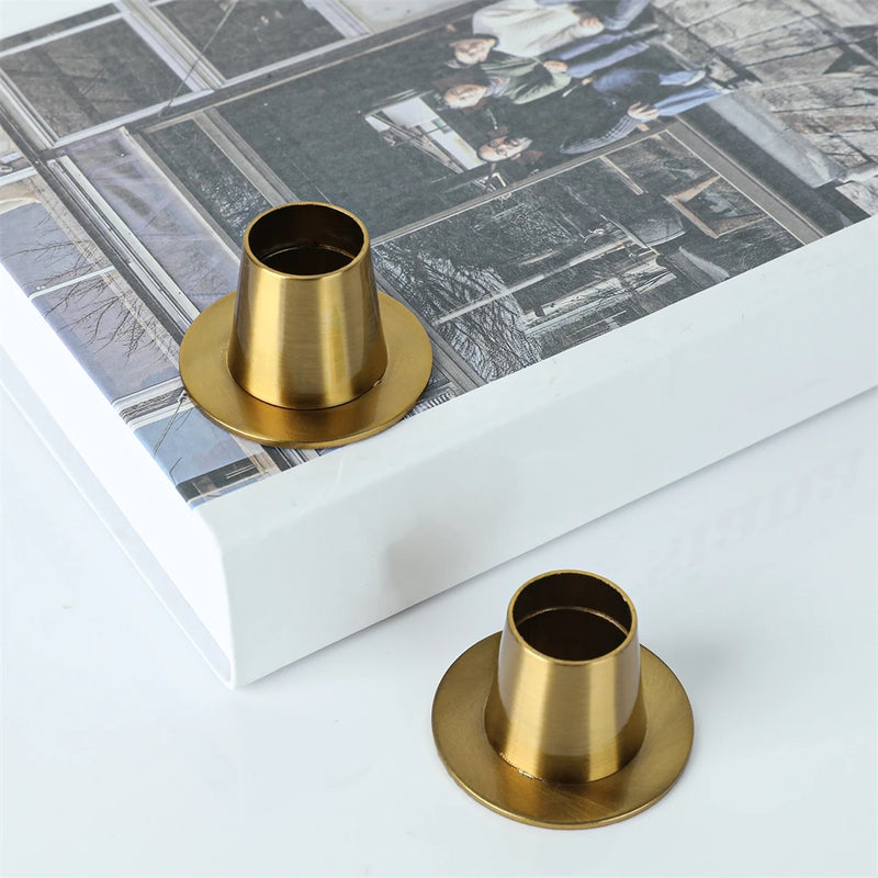 1/2/4Pcs Metal Candle Holders Candles Base Candlesticks For Home Wedding Decoration Retro Candlesticks Home Table Decor
