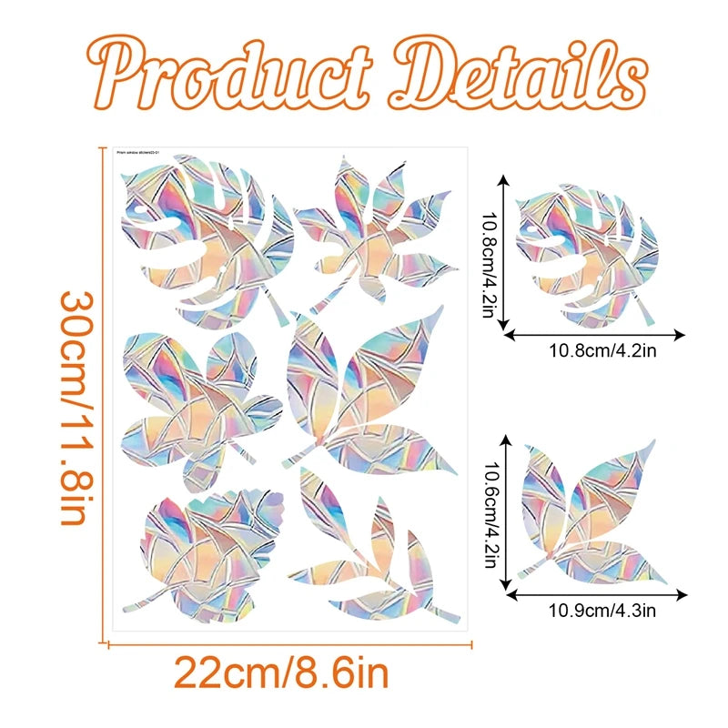 Rainbow Suncatcher Window Stickers PVC Cat Butterfly Prism Glass Wall Sticker Home Kids Bedroom Decoration Self Adhesive Decal