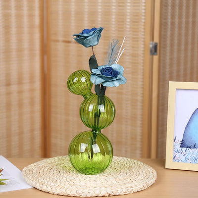 3Styles Cactus Shape Flower Arrangement Vases Creative Art Hydroponic Bottle Modern Glass Living Room Desktop Decoration