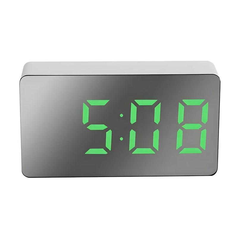 LED Digital Alarm Clock Bedroom Bedside Mirror LEC Clocks Temperature Electronic Table Clock Watch Date Display