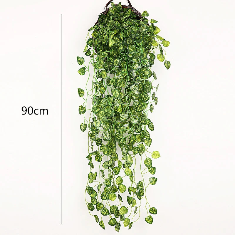 3PCSArtificial Hanging Plants Fake Hanging Plant Fake Ivy Vine for Wall House Room Indoor Outdoor Decoration (No Baskets)