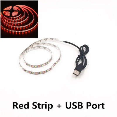 Rgb Usb 5V Led Strip Lights For Smart TV Backlight Night Light Living Gaming Wall Room Christmas Decor Lighting Atmosphere Lamp