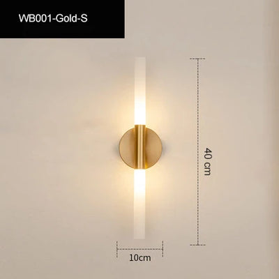 LED Bedroom Wall Lamp Wall Sconces Copper Line Pipe Acrylic Lampshade Indoor Lighting for Living Room Corridor Light Fixture