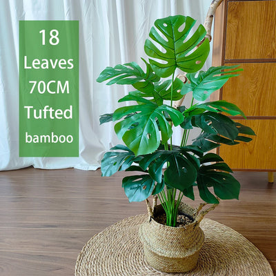 Simulation of fake plants large tortoise-back bamboo home living room potted decoration hotel Nordic wind green plant bathroom s