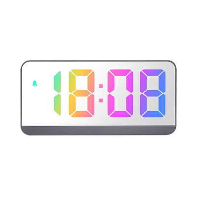 LED Alarm Clock Electronic Student Digital Clock Voice Control Dual Snooze 12/24H Dual Alarms Temperature Mute Table Clock