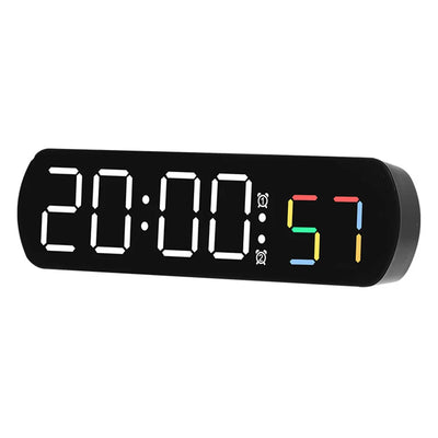 Large Digital Wall Clock Temperature Display Night Mode Table Alarm Clock 12/24H Electronic LED Clock Voice Control Alarm Clock