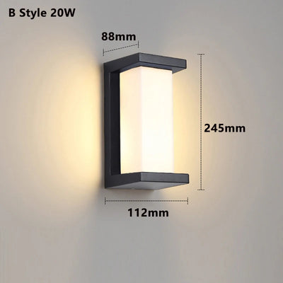 Outdoor Led Wall Lamp Microwave Sensor Automatically Lights Up Wall Light Porch Lights Balcony Garden Lights Motion Sensor