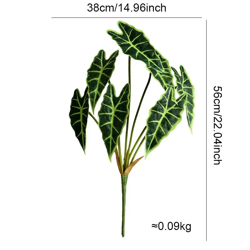 88 CM Tropical Artificial Tree Plants Palm Leaves Plastic Branch Fake Indoor Plastic Plants Tree Garden Home Decor Accessories