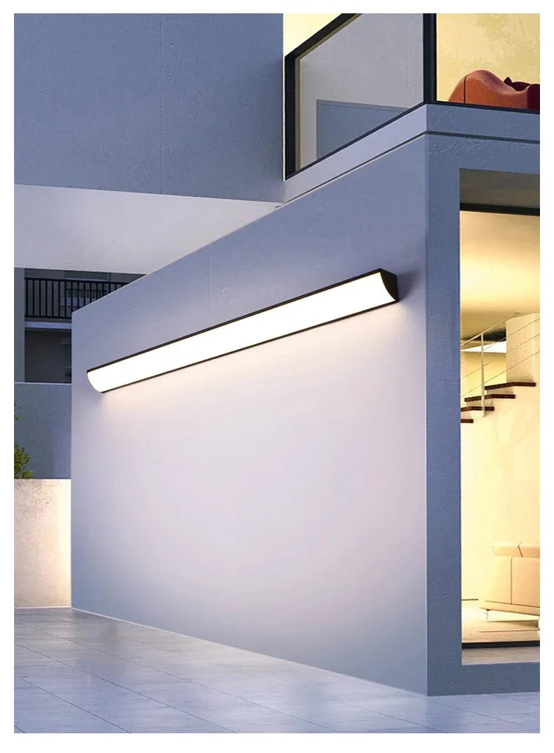 Minimalist Long Strip Wall Lamp Waterproof Outdoor Wall Lights Garden Villa Porch Courtyard Sconce Light Outdoor Lighting