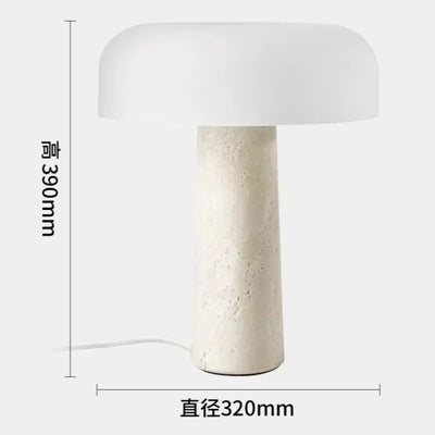 Personality Simple Natural Travertine Living Room Designer Creative Mushroom Bedroom Bedside Lamp Home Decoration LED Table Lamp