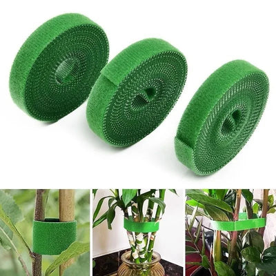 Green Garden Twine Plant Ties Nylon Plant Bandage Garden Hook Loop Bamboo Cane Wrap Support Garden Accessories