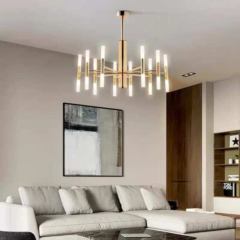 Modern LIving Room Chandeliers Nordic Hanging Lighting Lustre Fixtures Luminaire Dining Room Industrial Restaurant Pendant Lamps