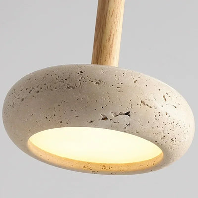 Small Bedside Pendant Light Travertine Bar Home Decoration Creative Stone Sabi Indoor Lamp Light for Living Room Bedroom