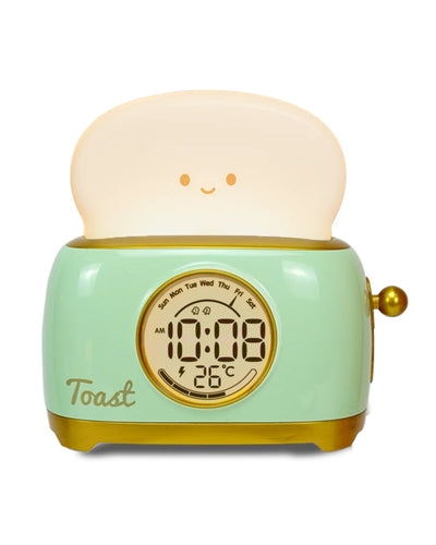 Kid Alarm Clock LED Night Light Digital Clock Children's Sleep Trainier For Home Bedroom Bedside Cute Temperature Display Reloj