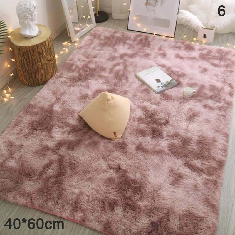 Tie-dyed Carpet Wholesale Plush Living Room Bedroom Bedside Rug Floor Mat Mat Household