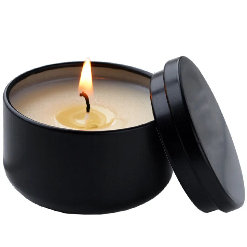 Burning 18h Citronella Anti-mosquito Aromatherapy Candles Black Tin Can Hotel Home Environment Friendly Soy Aromatic Candle