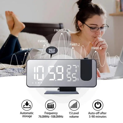 LED Digital Smart Alarm Clock Watch Table Electronic Desktop Clocks USB Wake Up Clock Bedroom Bedside Clock Snooze Function