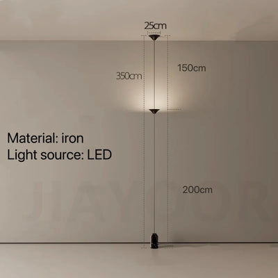 Modern Living Room Hallway Wall Floor Lamp Cone Desigh Art Decorative Iron Hanging Cable Floor Lamp For Bedroom Indoor LED Lamp