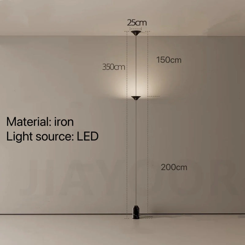 Modern Living Room Hallway Wall Floor Lamp Cone Desigh Art Decorative Iron Hanging Cable Floor Lamp For Bedroom Indoor LED Lamp