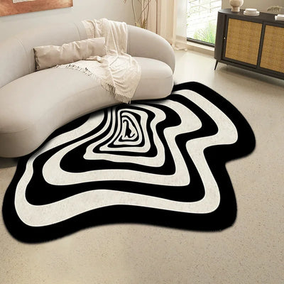 Rug Faux Cashmere Shaped Living Room Carpet Full Bedroom Bedside Rug Gradient Colour Sofa Blanket Coffee Table Floor Cushion